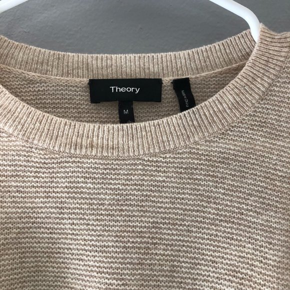 100% Cashmere Theory Fantina Feather Soft Cashmere Sweater M - Picture 5 of 9